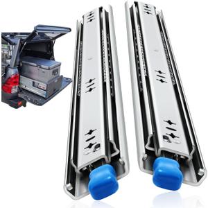 with Lock Heavy Duty Drawer Slides 12 14 16 18 20 22 24 26 28 30 32 34 36 40 44 48 52 56 60 Inch 500 Lbs Side Mount Full Extension Ball (Load:250 lb (with Lock) -W:53mm, 24 Inch)