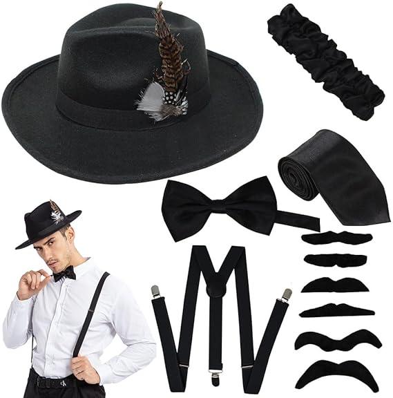 Spooktacular Creations 1920s Manhattan Mens Costume Accessories Gatsby Gangster Retro Set