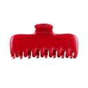 Large Hair Claw Clips for Women,3.8 Acetate Hair Clip,Jelly Square Rectangle Clip for Thin Thick Hair,Strong Hold Jaw Clips,Hair Accessories for Women Girls (Red)