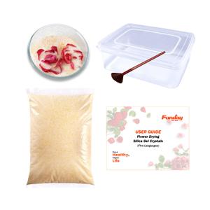 5LBS(2.27Kg) Silica Gel Flower Drying Crystals with Sealed Container and Brush Fine Crystals Color Indicating Reusable,Bead Size<1mm (User Manual Included) (5LBs Bundle)