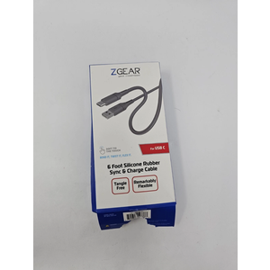 Zgear 6 Foot Silicone Rubber Sync & Charge Cable