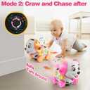 3-in-1 Musical Puppy Toys for 1 Year Old Girl Gift, Educational Baby Toy 6-12-18 Month, 1st Birthday Gift for 1 Year Old Girl Boy, First Bilingual Present for 7 8 9 10 Month Infant (Pink)