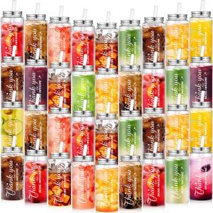 Pickmesh 36 Pcs Employee Appreciation Gifts Plastic Cups Bulk 13.5 oz Thank You Reusable Tumblers for Staff Team Coworker Inspirational Drinking Mugs with Lid Straw for Women Teacher Nurse(Thank You)