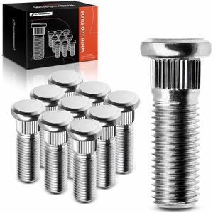 A-Premium 10Pcs M12-1.5 Wheel Studs Compatible with Toyota Camry, RAV4, Corolla, Prius, Highlander, Sienna, Avalon & Chevrolet Prizm, Nova & Lexus ES300, ES330, ES350 & Pontiac Vibe & Scion & Geo