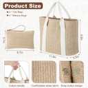 8 Set Beach Bags with Reusable Makeup Pouch Straw Gift Bag with Handle for Women Bridesmaid Bridal Wedding Gifts