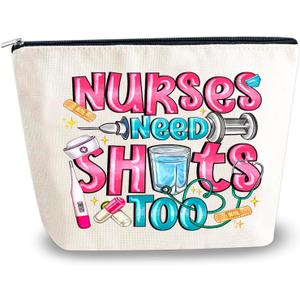 Nurses Gifts For Nurse Makeup Bag Funny Nurse Gifts For Women Graduation Gift For Nurse Female Nursing Student Nurses Week Gifts Medical Assistant Gift Appreciation Travel Makeup Bag