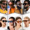 AIEYEZO Square Sunglasses for Women Men Square Thick Frame Sun Glasses Simple Designer Style Shades
