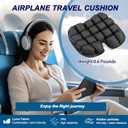 Upgrade Travel Seat Cushion for Airplane,Portable&Adjustable Air Seat Cushion,Coccyx Tailbone Pain Relief Chair Pad,Inflatable Cushion for Wheelchair, Travel,Driving,Office Work