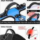 PoyPet No Pull Dog Harness, No Choke Front Lead Dog Reflective Harness, Adjustable Soft Padded Pet Vest with Easy Control Handle for Dogs(Blue,M)