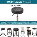 HFCNMY Stool Covers,4Pcs Stretch Waterproof PU Bar Stool Covers Round,Leather Bar Stool Seat Cover,Round Barstool Cover Slipcover with Elastic Bands for 12-15 in Medium,Coffee