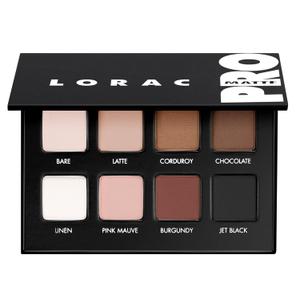 LORAC PRO Matte & Shimmer Eyeshadow Palette, Metallic High Pigmented, Mirror Compact