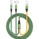 COOLSELL OTG DAC Cable for Headphone Amplifier, Lightning Streaming Audio Cable with Charging Compatible for Fiio Amp,Audio Interface, Mixer, Microphone to iPhone,Mac,iPad (10 Ft., Green - Lightning Version)