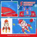 Meland Kids Ugly Christmas Sweater - Light Up Funny Holiday Pullover - Cute Xmas Sweater for Boys & Girls Age 5-16 Year Old (Blue)