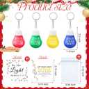 Aurelema 60 Sets Easter Religious Jesus Gifts Bulk Jesus Loves You Light Bulb Shaped Stress Ball Keychains with Christian Cards Organza Bags for Church Prizes Easter Egg Fillers