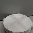 DELLING Dinner Plates Set of 6, 10 inch Ceramic Plates - Microwave, Oven, and Dishwasher Safe, Scratch Resistant - Modern Dinnerware Dish Set for Kitchen Serving - White