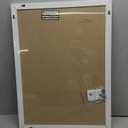 U Brands Farmhouse Linen Bulletin Board, 23"x17", White Wood Style Frame, Industrial Grade Pinning Surface