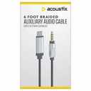 Acoustix 6 Foot Braided Auxiliary Audio Cable