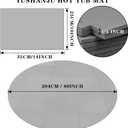 Hot Tub Mat Floor Protector 80 Inch Diameter Foam Ground Sheet Non Slip Pool Floor Mat for Outdoor Hot Tubs Baby Crawling Balcony Shower Inflatable Hot Tub Patio Tiles Bathroom Flooring