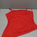 2pcs PRETTYGARDEN Women's Summer Spaghetti Strap Tank Tops Sleeveless Camisole Blouses Asymmetrical Going Out Basic Tank Shirt, Size XXL, Red