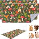 2 Pack Washable Guinea Pig Cage Liner, Reusable Guinea Pig Mat, Waterproof Super Absorbent Pee Pads for Small Animals