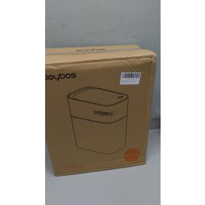 JOYBOS Trash Can with Lid Automatic Garbage Can, 3.8 Gallon Slim Small White Plastic Smart Trash Bin, Narrow Motion Sensor for Bedroom, Bathroom, Toilet Office