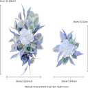 Wedding Arch Flowers Faux Flowers Set of 2 Flower Garland for Wedding Decorations for Reception and Wedding Welcome Sign (Blue)