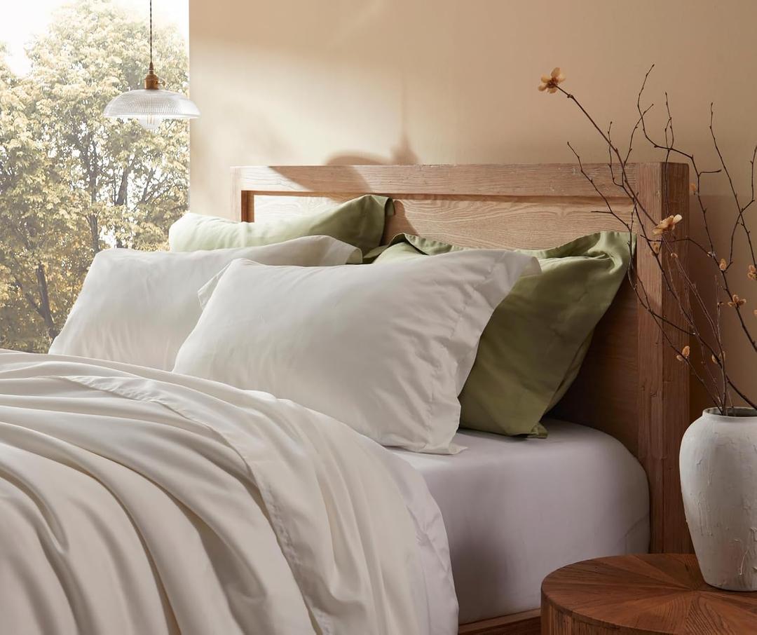Down Feathers Pillows Standard Size Set of 2- Hotel Collection Bed Pillows | Feather-Proof 1000+ Clean | Naturally Resilient Pure | Pillows for Side, Back & Stomach Sleepers, 20"x30" 2 Pack (Queen)