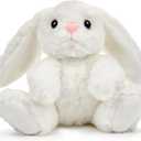 Bearington Lil' Whisker Easter Bunny Stuffed Animal - 6" White Easter Stuffed Animals for Everyday Cuddles and Playtime - Adorable Bunny Rabbit Plush Gift for Babies, Toddlers, and Kids