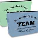 2 Pcs Coworker Colleagues Appreciation Gift Makeup Bag for Women Inspirational Gifts For Employee Birthday Gifts Cosmetic Bag Boss Leader Coach Thank You Gift Boss Day Retirement Leaving Farewell Gift