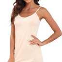 Women's Full Slip Dress Adjustable Straps Silky Under Dress Lingerie Nightgown (X-Large, Nude)