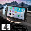 Wireless CarPlay & Android Auto Car Stereo - 7" HD Portable Touchscreen with Bluetooth 5.2, GPS Navigation, Mirror Link, 1080P Backup Camera, AUX & FM Transmitter - Plug & Play Receiver for Vehicles
