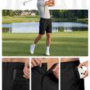Wulcea Men's Golf Shorts 7" Chino Stretch Fabric Elastic Waist Quick Dry Water Resistant Casual Dress Work with Phone Pocket