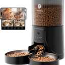 Automatic Cat Feeder for 2 Cats: Dual Feeder with 2.4G WiFi Remote Control, HD Camera, 2-Way Audio, Timed Auto Pet Feeding for Multiple Cats- Detachable & Easy to Clean with Desiccant Bag