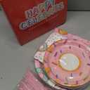 96 Pcs Two Sweet Donut Birthday Party Supplies Two Sweet Party Decorations Donut Plates Napkins Forks Girls Donuts Tableware Set for Baby Girl 2nd Birthday Decorations Baby Shower Serves 24
