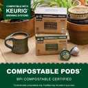 Vermont Coffee Company, Organic Medium Roast, Single-Serve Organic Compostable Coffee Pods, 10CT, Compatible with Most Kcups Brewing Systems, Made in the USA (EXP 04/27/27)