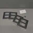 ELEGRP 2-Gang Decorative Wall Plates, Standard Size 4.53" H x 4.57" L Unbreakable Thermoplastic Faceplate Cover for Decorator Receptacle Outlet Switch, UL Listed (5 Pack, Glossy Black)