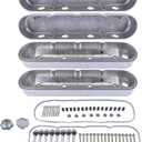 Two-Piece Polished Finish Finned Aluminum Valve Covers Replacement for GM V8 GEN. III/IV LS BASED