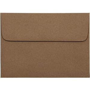 JAM PAPER A7 Premium Invitation Envelopes - 5 1/4 x 7 1/4 - Brown Kraft Paper Bag - 50/Pack