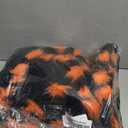 2 Pack 50 Inch Giant Halloween Light up Spiders Outdoor Decorations, Scary Giant Spider with 26 Purple LED Lights, Fake Large Spider for Indoor Outside Haunted Party Favor Yard Home House Props Decor (Orange Black)