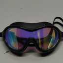 ZSYSUP UV Waterproof Anti Fog Swimwear Eyewear Swim Diving Water Glasses Adjustable Swimming Goggles Women Men Sports Eyewear (Black-Colorful Lens)