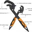 Multi-function Magic Wrench Universal Adjustable Wrenches 1045 Steel, Pipe Wrench Set 10.5 and 15-Inch,2-Piece (Small+large (2 Pcs))