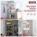 Storage Shelves - 5 Tier Shelf Organizer, Heavy Duty Garage Shelving Unit with Leveling Feet, Stable Metal Shelves Organizer for Pantry, Kitchen and Closet, 33.0" W x 12.6" D x 72.0" H, Silver