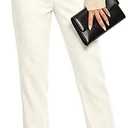 smawell Women's Dress Pants for Work High Waisted Slacks Business Casual, XL, White