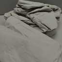 THREAD SPREAD 100% Organic Cotton Sheets Queen Size - 4 PC Organic Cotton Queen Size Percale Weave Sheet Set, Soft, Cooling, Crisp & Breathable, 16" Deep Pocket Hotel Quality Bedding Set - Light Grey