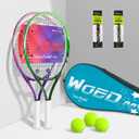 19" 23" 25" Kids Tennis Racket Junior/Youth Tennis Racquet with Tennis Ball Carry Bag Over grips Vibrations Dampers