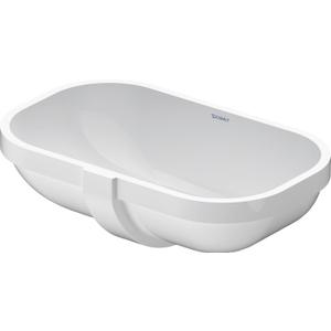 Duravit 0338490017 D-Code 20-5/8" Oval Ceramic Undermount Bathroom Sink with Overflow, 19-1/4 x 13 Inch