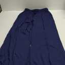 PINSV Women's Casual Wide Leg Pants High Waisted Drawstring Baggy Sweatpants Elastic Straight Leg Lounge Pants (Medium, Navy Blue)