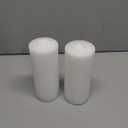 White Pillar Candle Set - 2 Unscented Decorative,Parties, Large Candles, White Candle Columns, Column Candles Clearance or Kwanzaa, 2.4" x 6" (2PC, 6cmX15cm)