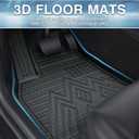 Mixsuper Colorado Floor mats-Floor mat for 2015-2022 Chevy Colorado/GMC Canyon (Ext, Dbl & Crew Cabs),All Weather TPE Rubber Floor Liners Protection for Canyon Accessories,Anti-Slip Car Mats, Black