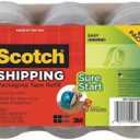 Scotch Sure Start Packing Tape for Small Core Dispenser, 1.88" x 25 yds., Clear, 6/Pack (DP1000RF6)